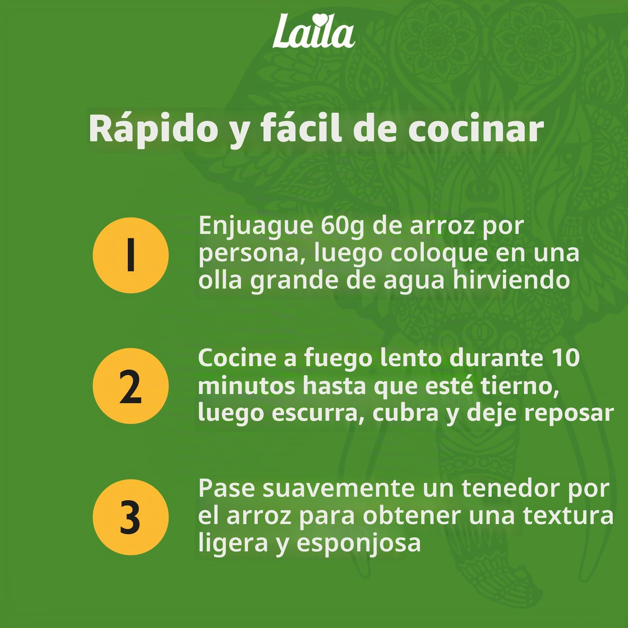 Laila Arroz Basmati de 10 kg, arroz aromático estilo Basmati, 10 kg de arroz basmati de grano largo para Biryani, Pilaf o Pulao, arroz sin gluten, arroz 100% puro de grano largo