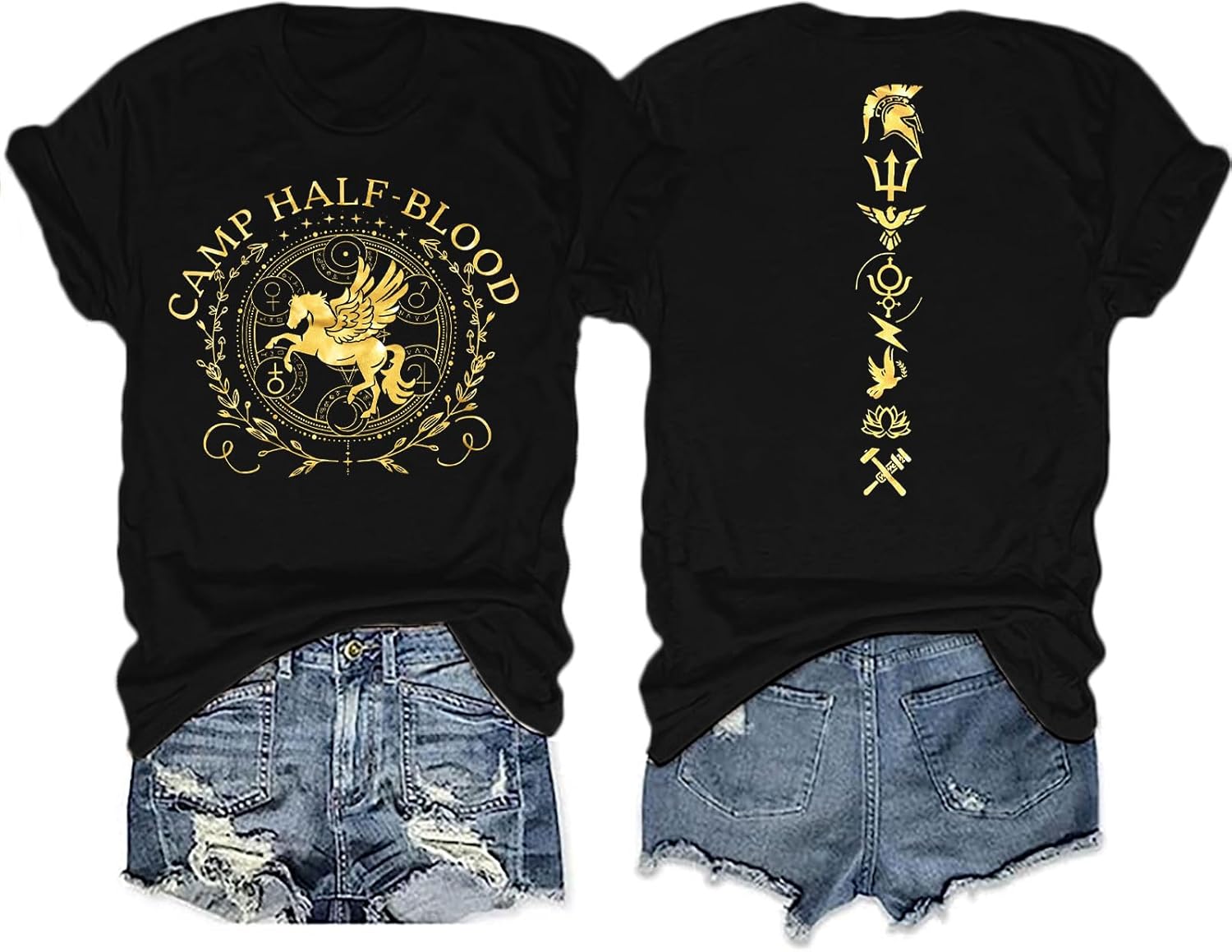 Camp Half Blood Shirts Women Greek Mythology Shirt Percy T-Shirt Vintage Book Lovers Gift Tee Tops