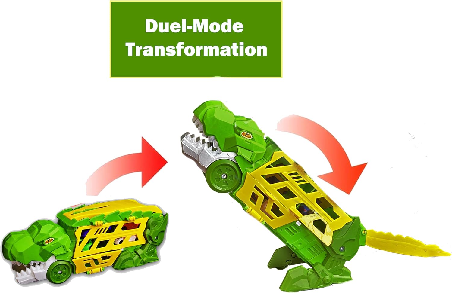 Race & Roar Dinosaur Truck Toy | Dino Mouth Car Launcher Slide-Out Track | 4 Die-Cast Cars Storage Handle | Smart Value Birthday Gift for Kids Ages 3 4 5 6