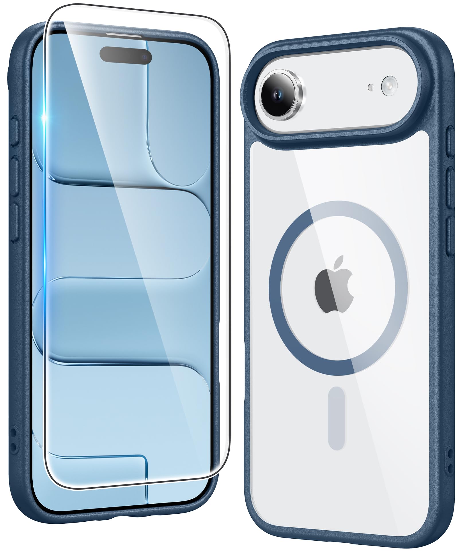 FNTCASE for iPhone Air Phone Case Compatible with Magsafe Clear Phonecase | Screen Protector, Military Grade Drop Protection, Slim Magnetic Phone Cases, Shockproof Bumper, Transparent Cell Cover
