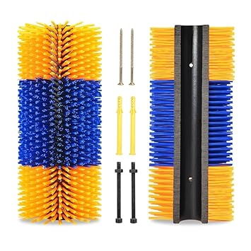 Scratch Brush for Cows, Buffaloes & Horses – Heavy-Duty Grooming & Massage Bristle Brush for Cattle, Horse & Farm Animals