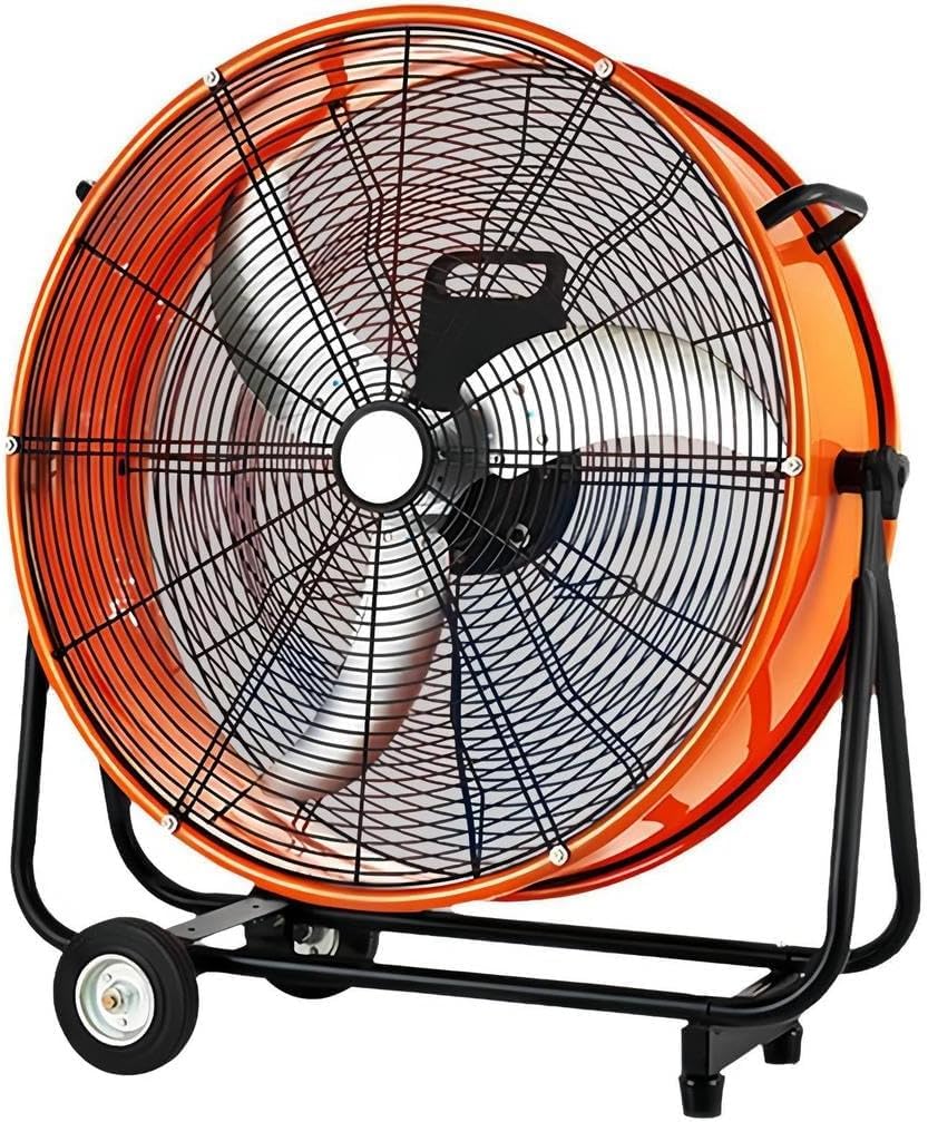 Ventilatore da pavimento ad alta velocità, circolatore d'aria in metallo resistente con 4 velocità e inclinazione di 130°, per uso interno ed esterno, perfetto per patio, magazzini e spazi di lavoro