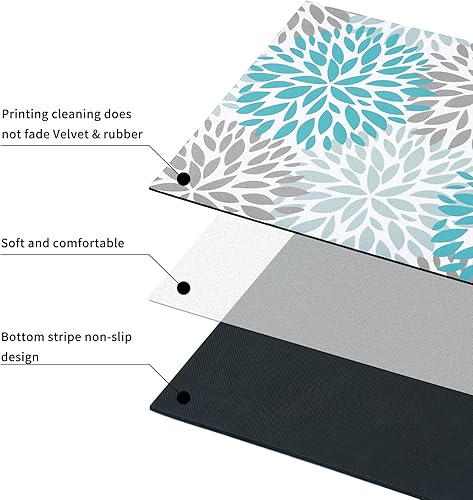 Miniatura 5 de FRAMICS Juego de 2 alfombras de cocina antifatiga, tapetes de cocina para piso, tapetes de cocina bohemios antideslizantes de goma para cocina,