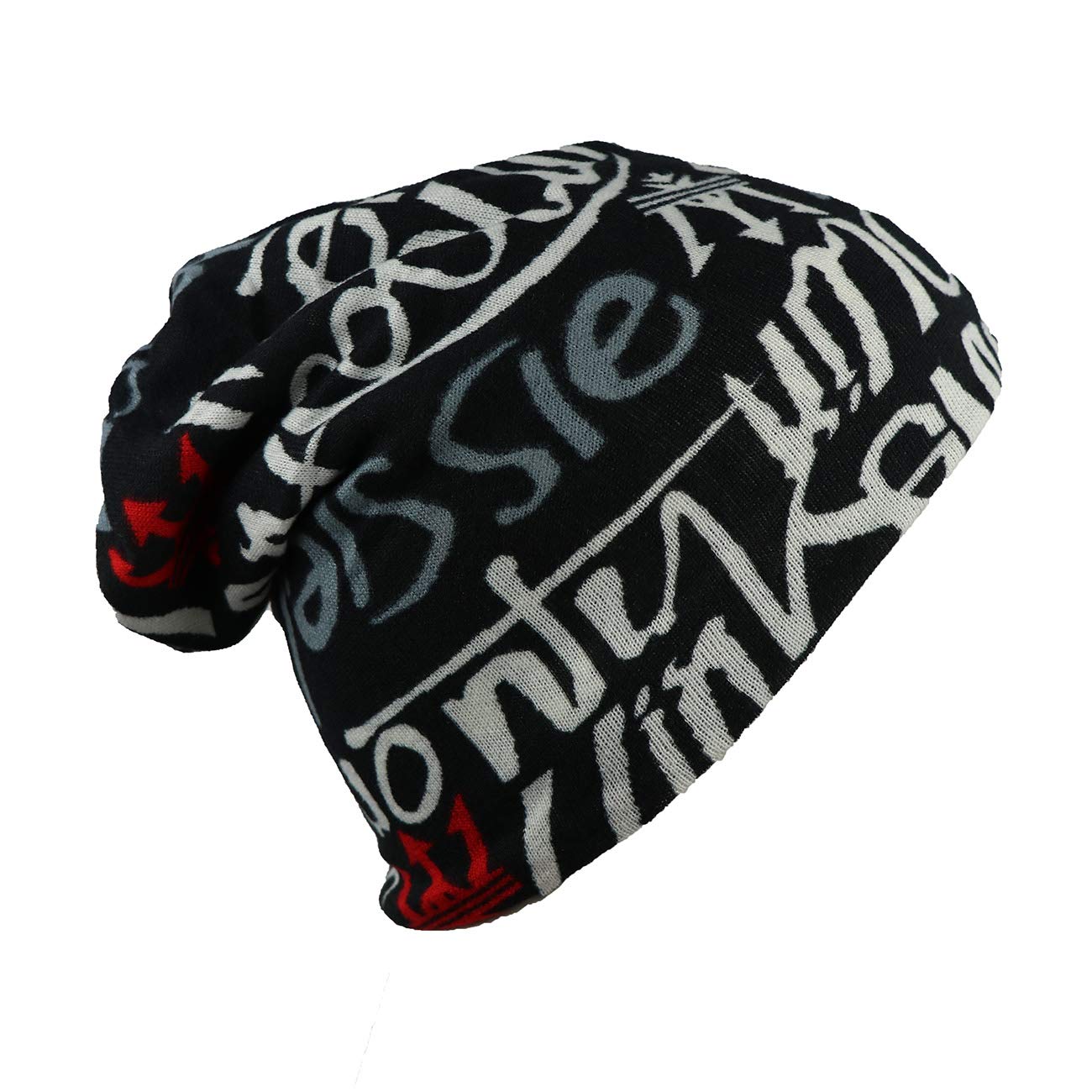 Men's Women's Unisex Cotton Blended Slouchy Summer Skull Beanie Cap (7024, Free Size)