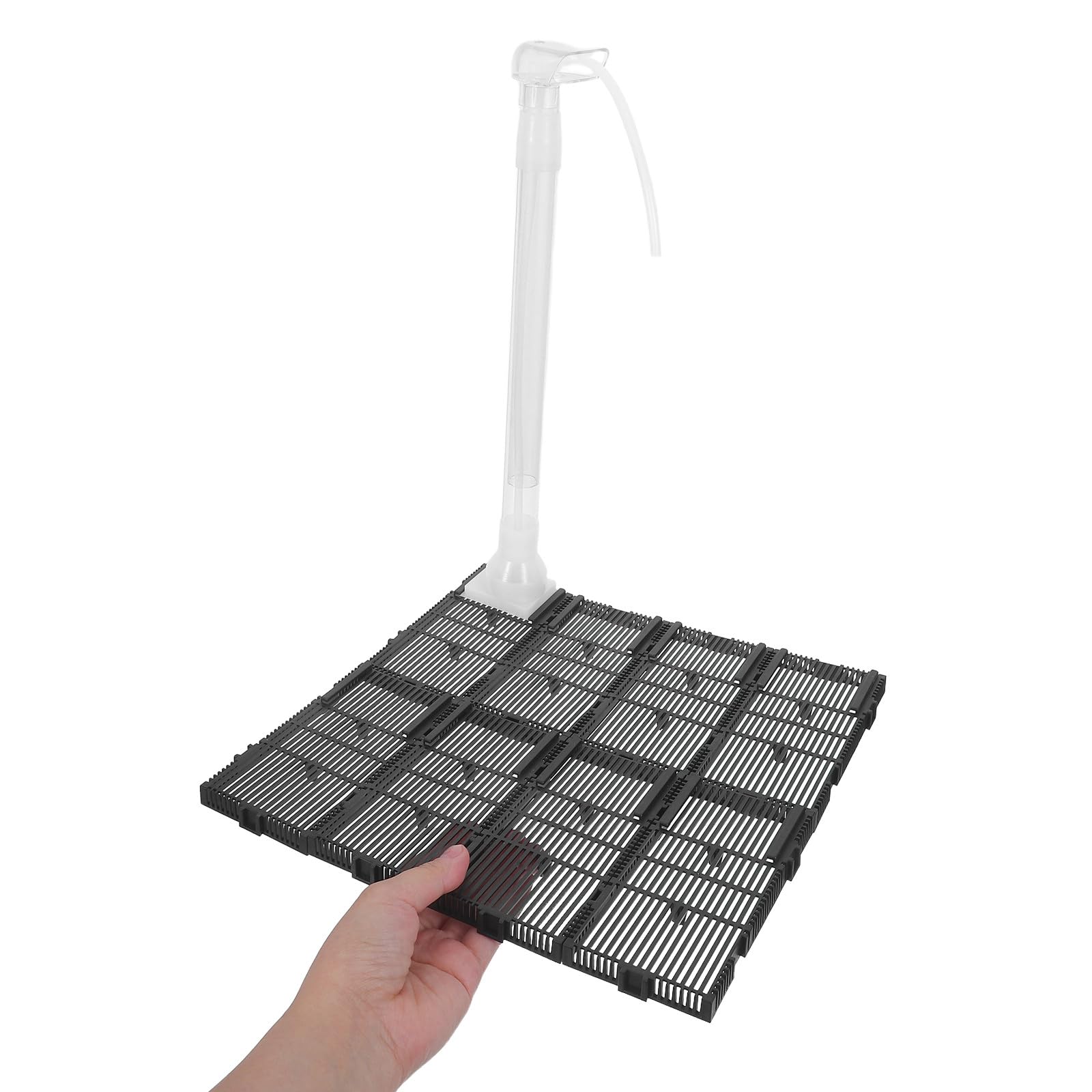1 Juego de Filtro de Fondo para Acuario, 32 Placas de 14 x 7 cm, Sistema de Fondo para Agua Limpia, con Tubo de elevación para acuarios de Agua Dulce y Salada.
