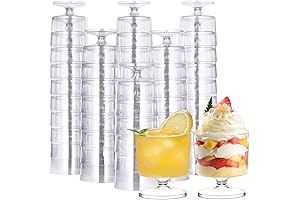 80 Pack Disposable Clear Mini Wine Tasting Cups - 2 Oz Plastic...