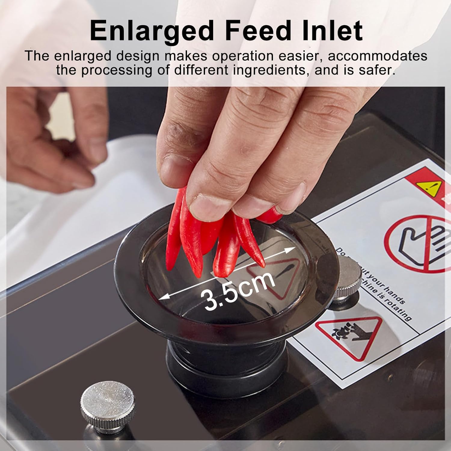 Electric Spring Onion Shredder - 200W Multi-Vegetable Cutter with 4 Blade Sizes (1.8mm/2.3mm/3.5mm/4.5mm) for Scallion, Garlic, Ginger, Chili & Potato, Suitable for Home & Restaurant Cooking 1.8mm