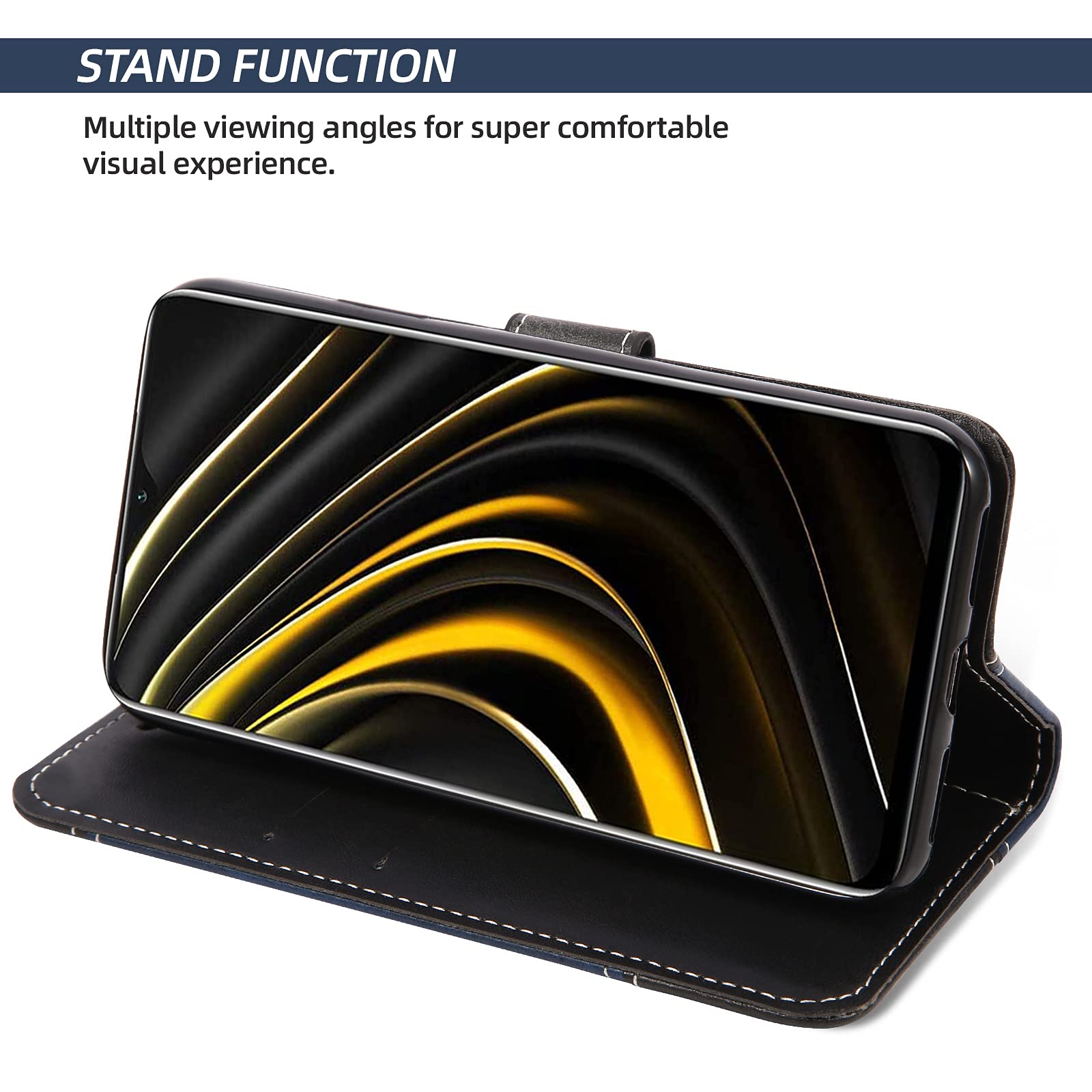 OKZone Cover per Xiaomi Poco M3/Redmi 9T/Redmi 9 Power, Custodia a Libro in Pelle Protettiva Folio Portafoglio con Chiusura Magnetica e Slot per Carte Wallet Case Flip Cover (Porpora