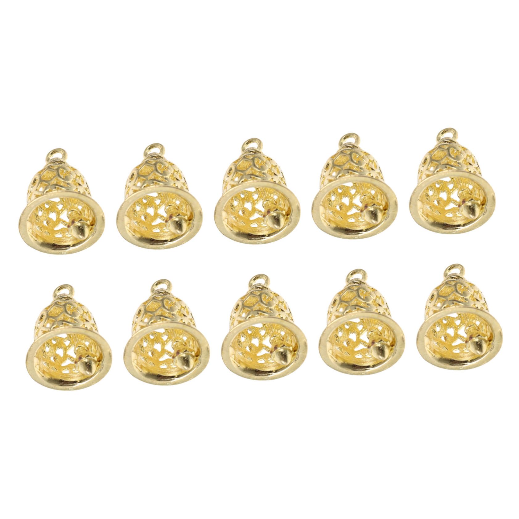 50pezzi Campane Decorative Pendenti Hollow per Accessori Te Decorazioni per Borse Colore