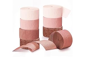 8 Rolls Rose Gold Party Streamers Decorations