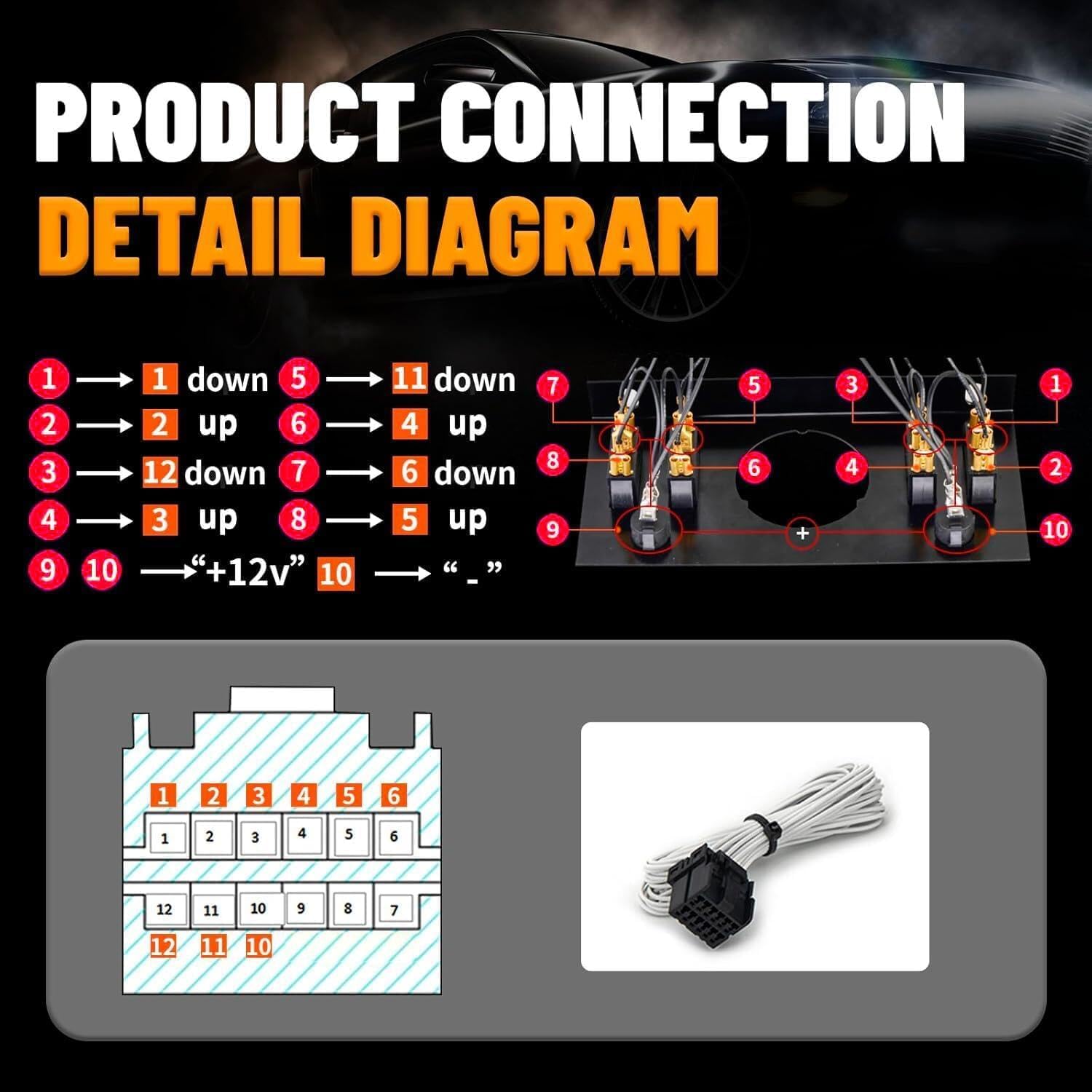 12V Solenoid 8-Valve Air Ride Suspension manifold valve Red with Control Panel Ship Type Switch, equipped with Five White display air pressure gauge(8-Valver+Controller+5 white pressure gauge)