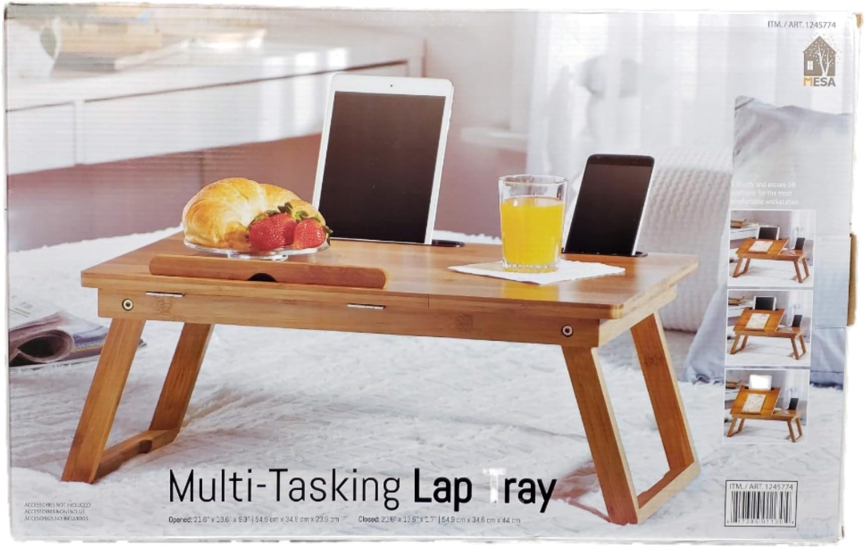 Mesa Multi-Tasking Lap Tray for Laptops, Smart Phones Tables & Books