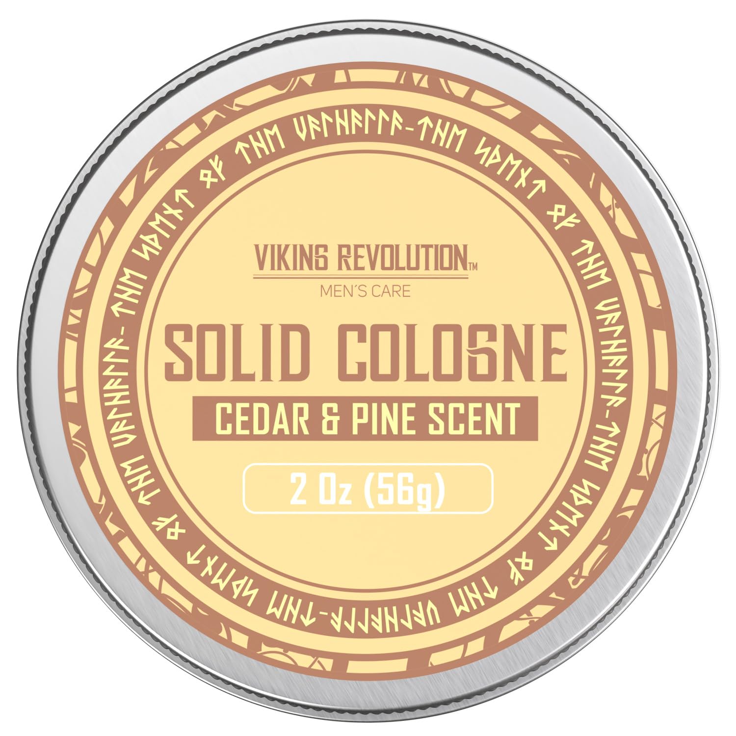 Viking Revolution Cedar and Pine Solid Cologne for Men - 2 Oz Balm Cologne Travel Wax (Cedar and Pine)