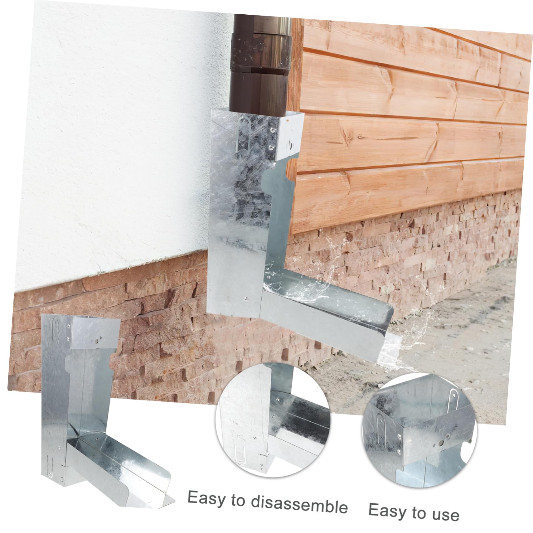 Desviador de Barril de Lluvia para Jardín Estándar 3x4 Pulgadas, Recolección de Agua de Lluvia para Riego de Césped, Diseño Plegable Compacto y Reutilización