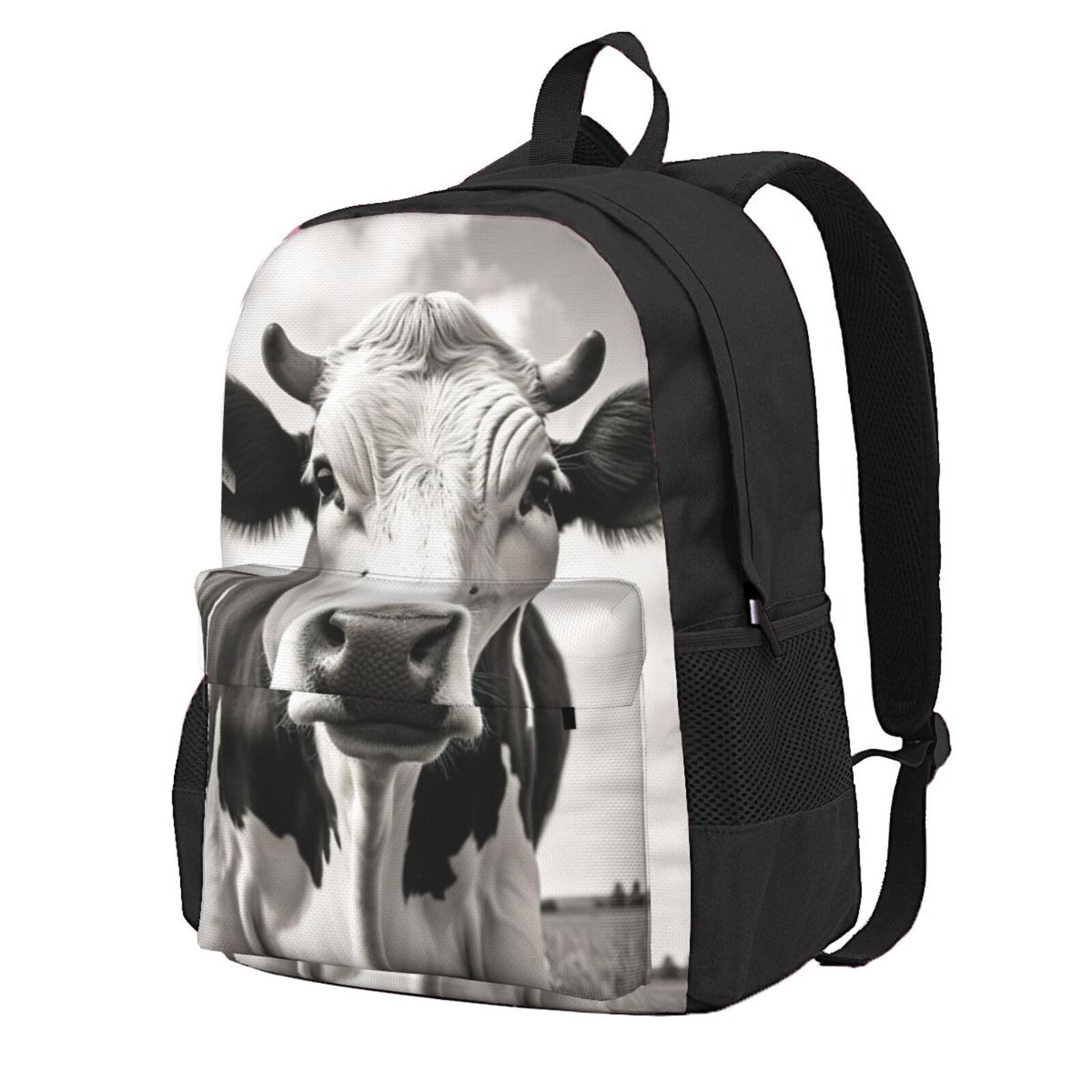 Sac à dos imprimé vache pour adulte imperméable et léger