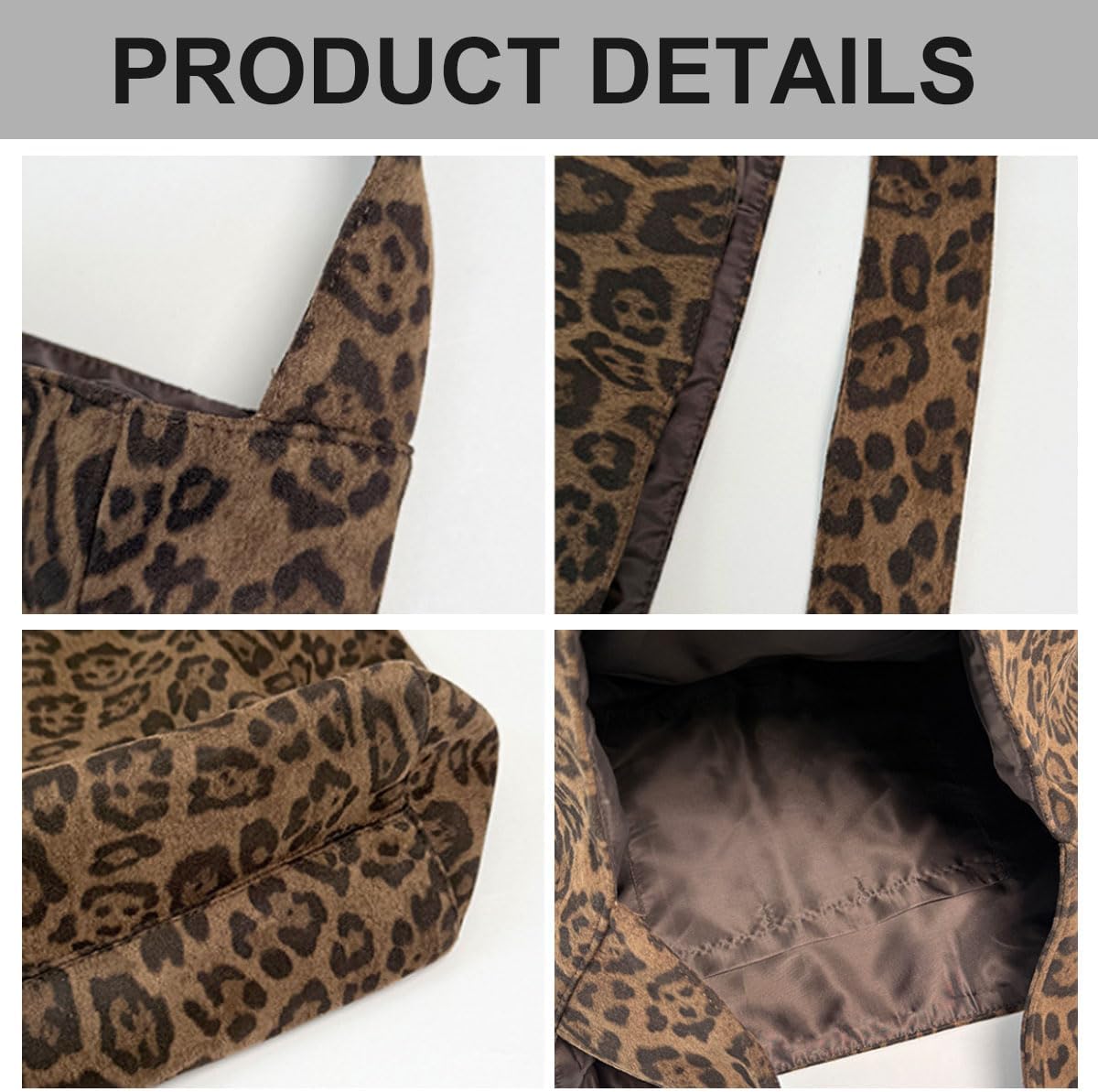 Gogobear Suede Purses for Women, Large Capacity Slouchy Shoulder Bags Retro Soft Leather Hobo Bag Tote Handbag