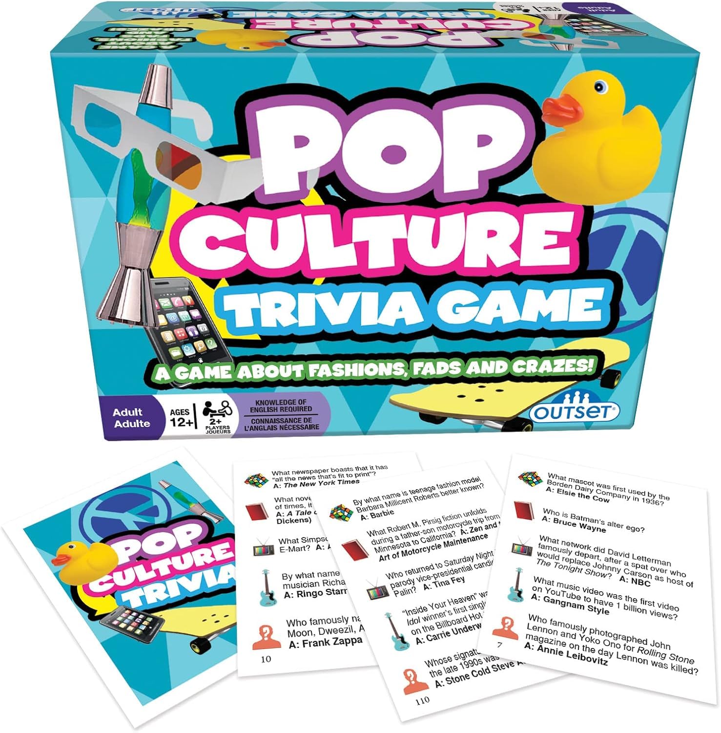 Outset Media Pop Culture Trivia Game, Multi-Colour, 12.95 x 18.79 x 7.87 cm