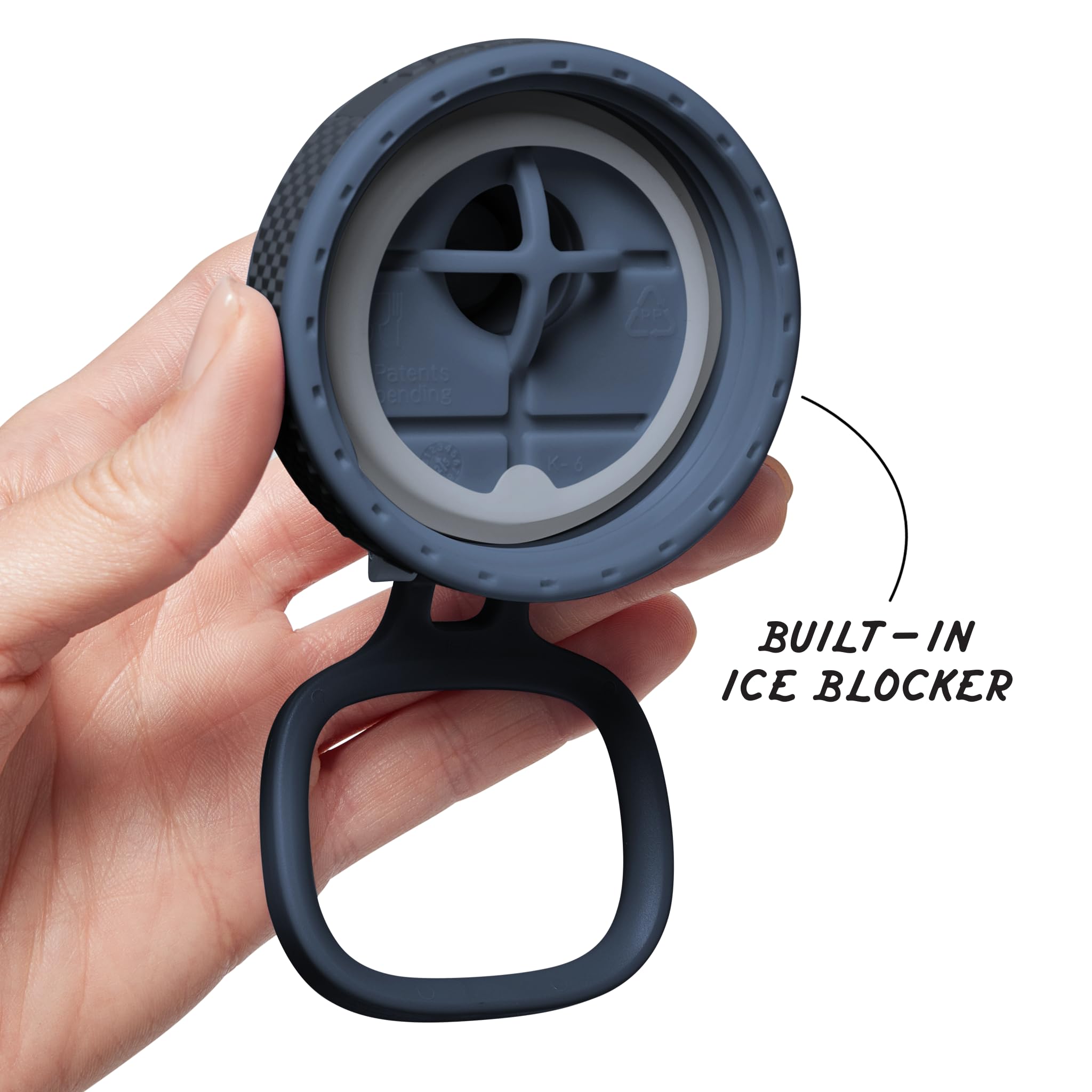 Takeya Sport 3-fach isolierte Edelstahl-Wasserflasche, Auslaufdeckel, auslaufsicher, schweißfest, BPA-frei, hält Getränke 36 Stunden kalt, 14 Stunden heiß, Indigo