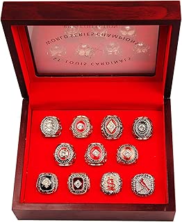 Customized Cardinals Championship Rings Set 11 World Series Replica Set All Series Champion Ring 1926-2011 Rare Collectible Replica Gold Baseball Fan Gift Fashion Size11 with A Wooden Box - coolthings.us
