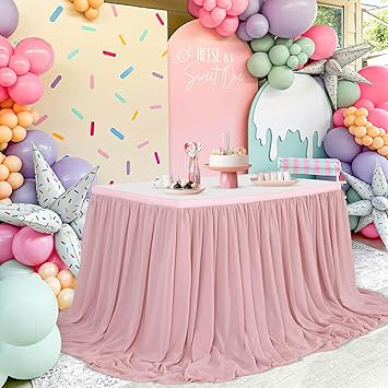 14FT Chiffon Table Skirt