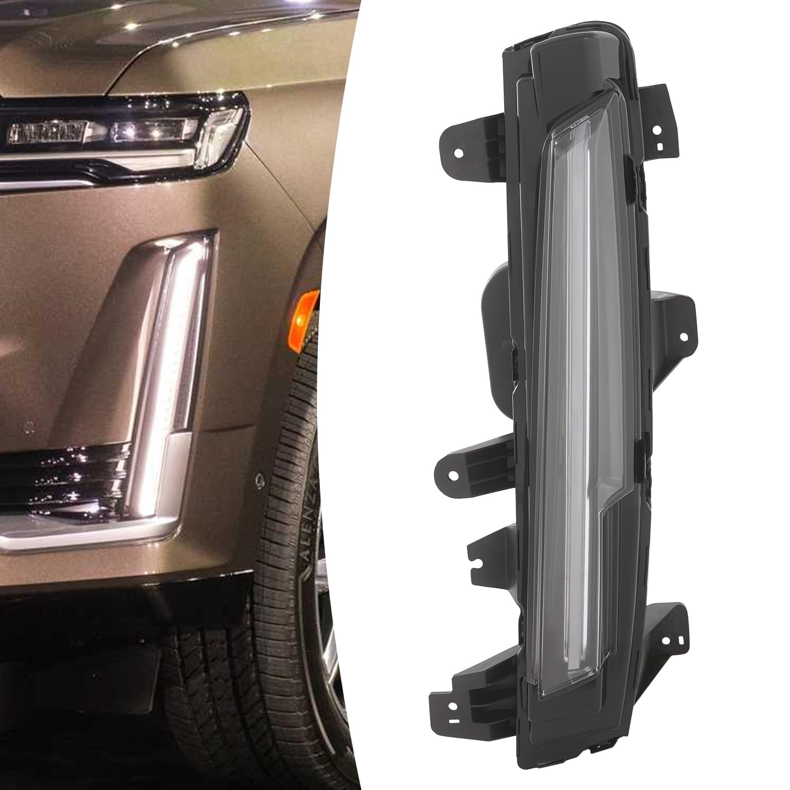 LED Fog Light DRL for 2021 2022 2023 Cadillac Escalade 85117442 Left Driver