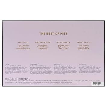 Victorias Secret The Best of Mist Set for Women - 4 Pc Gift Set with Love Spell & Pure Seduction Fragrance Mists