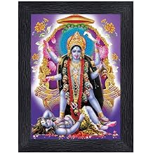 pnf Maa Kali MATA Ji Religious Wood Photo Frames with Acrylic Sheet Glass for Worship/Poojaphotoframe,Multicolour,6x8inch-20638