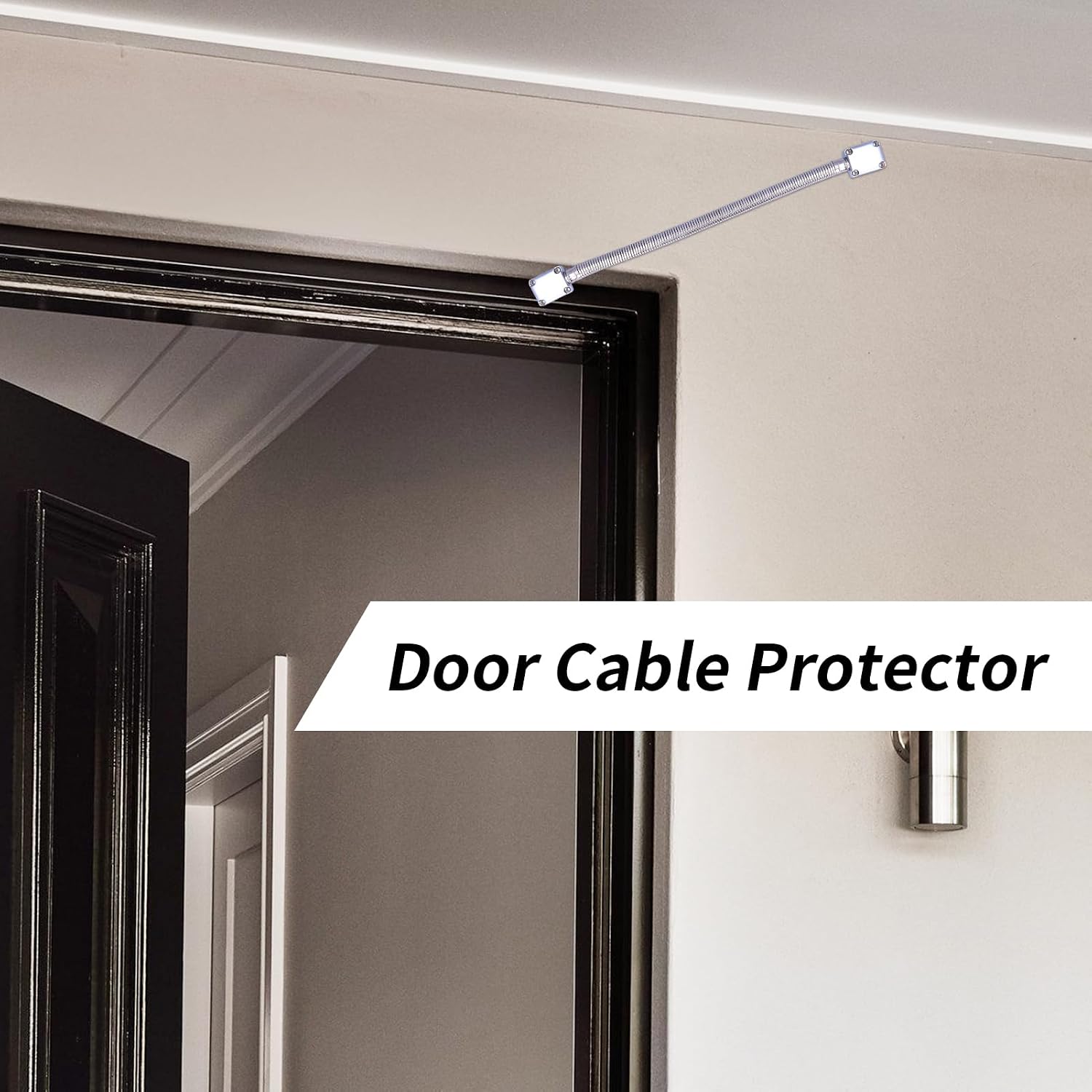 Door Loop Wire Protector, Stainless Steel Door Wire Loop Door Cord Gate Loop Exposed Mounting Sleeve for Access Control Wire Protector