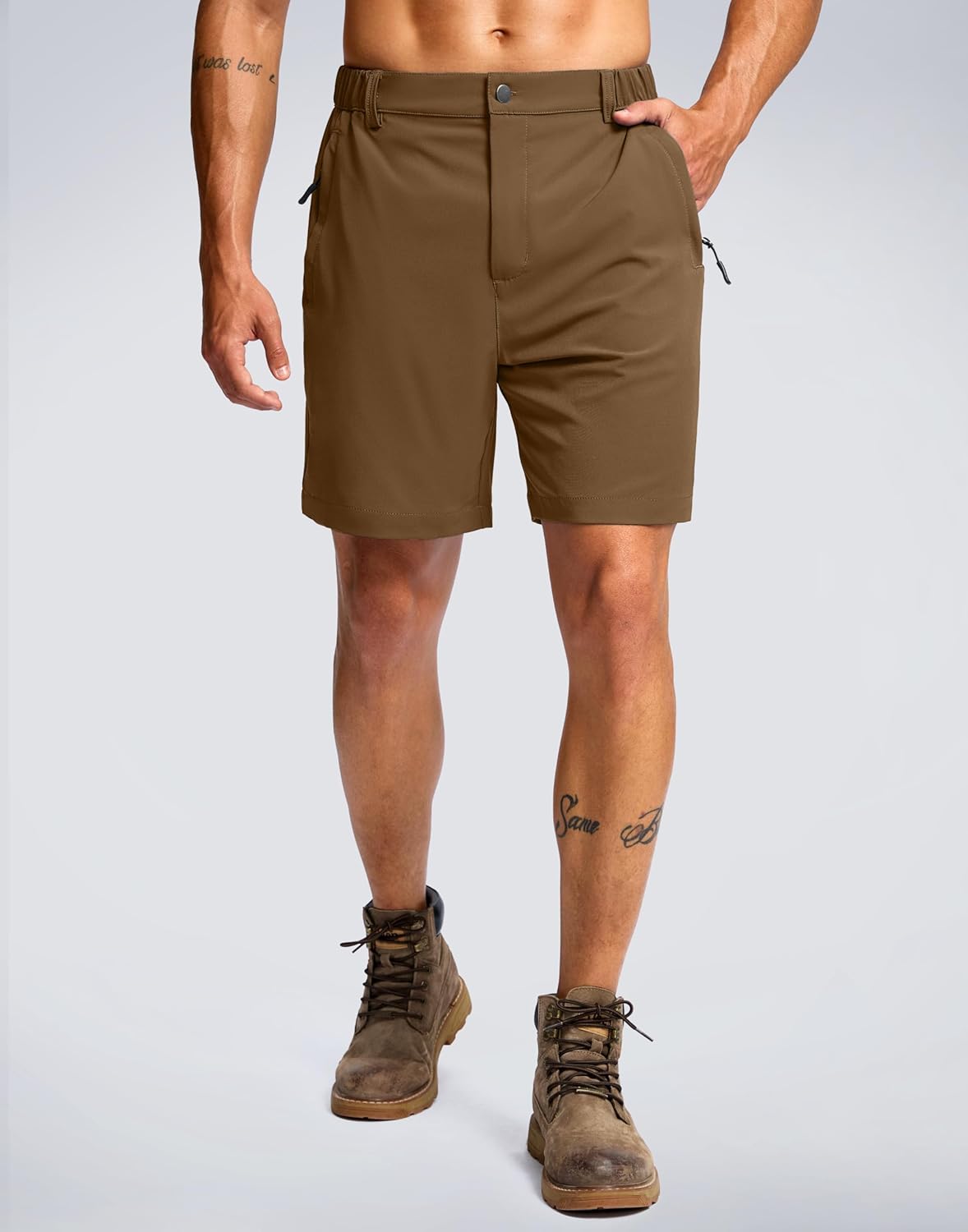 G Gradual Men's Shorts 7"/ 5"/ 9" Lightewight Casual Shorts for Men Hiking Golf Shorts with 3 Zipper Pockets - Image 2