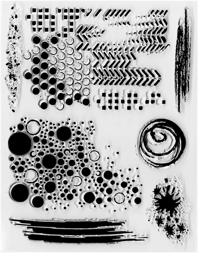 Circle Dot Track Background Clear Stamps for Card Making Decoration DIY Scrapbooking, Background Silicone Transparent Seal Stamps for Embossing Album Decor Craft.