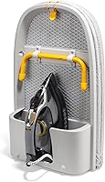 Vista 9 de Joseph Joseph Pocket Plus - Tabla de planchar compacta plegable para ahorrar espacio con soporte para plancha y montaje en pared, Azul/Negro