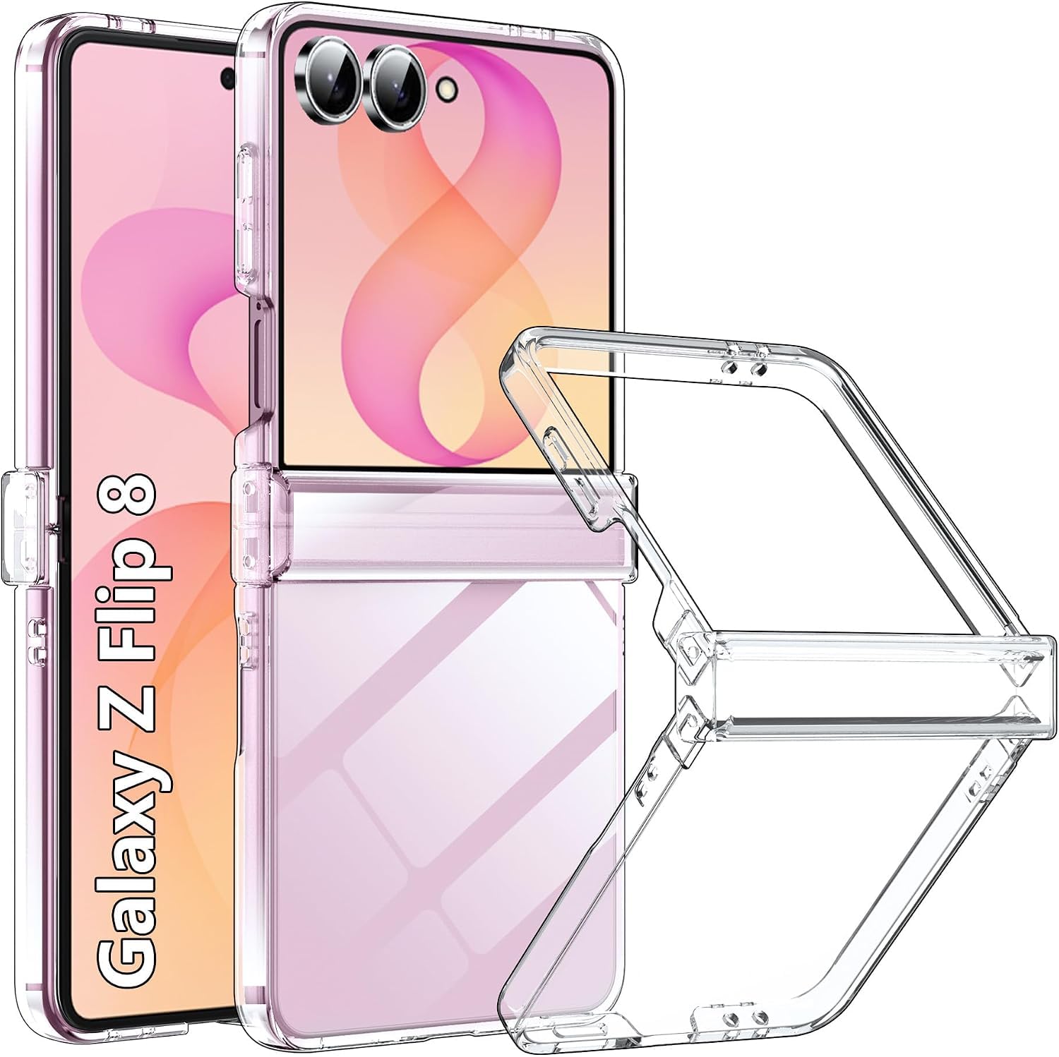 Lustree Compatible with Samsung Galaxy Z Flip 8 5G Back Cover| Clear + TPU Case with 4 Corner Air Cushion & Camera Protection-image-11