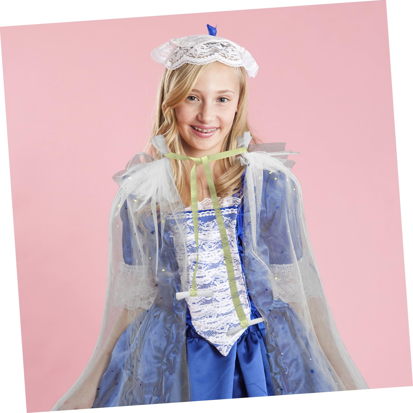 VALICLUD Mantello Bambina Principessa Bianco, Costume Cosplay per Ragazze