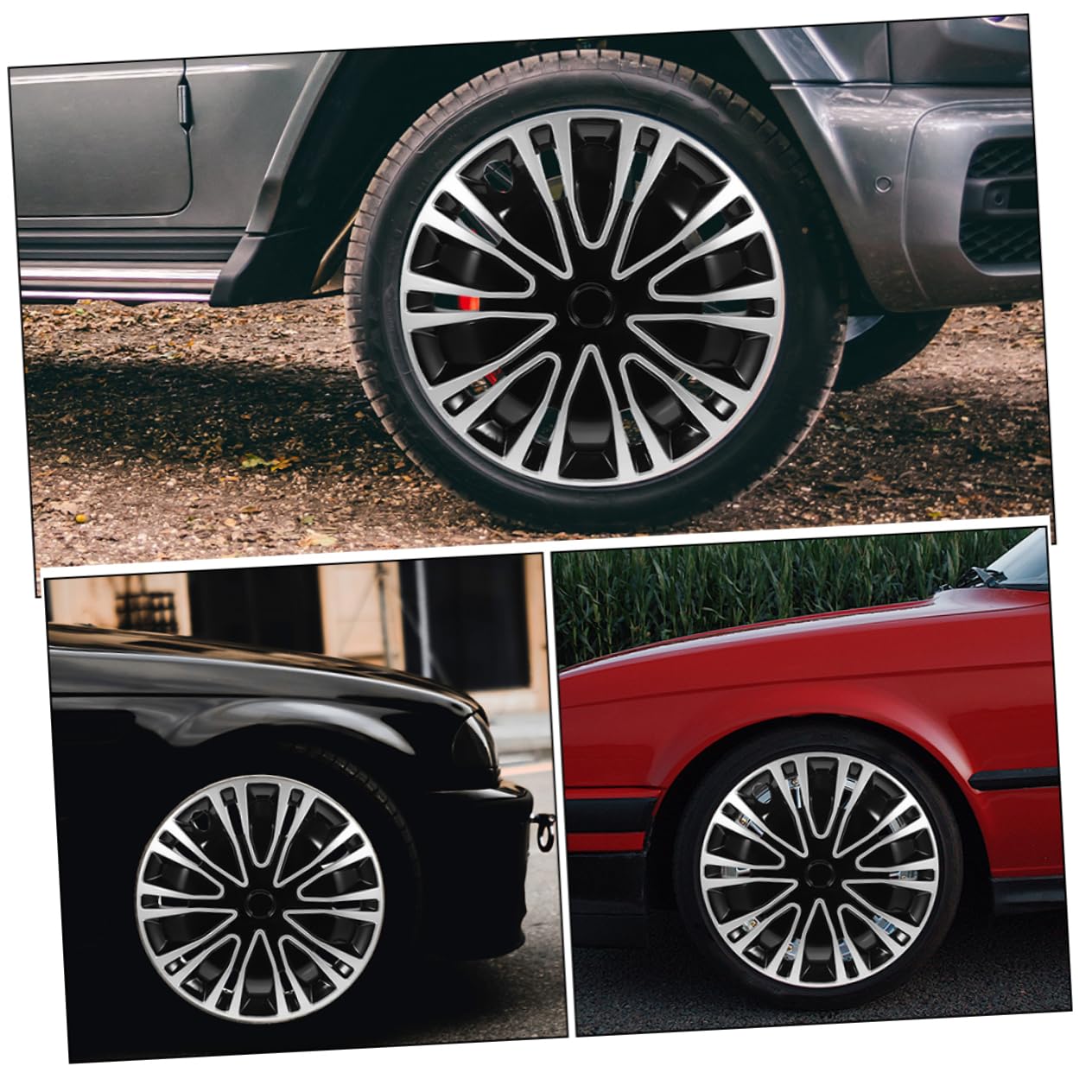 MAGICLULU Enjoliveurs de Moyeu de Roue Automobile en PP 12 Pouces Facile à Installer Lot de 2 Pièces, Protège et Décore Les Jantes de Voiture Universelles