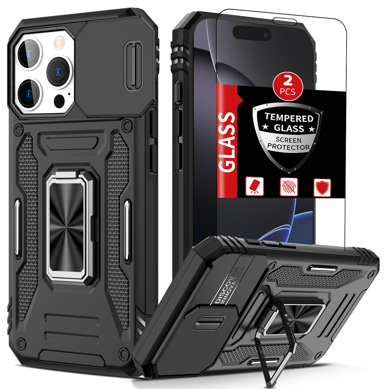 Coque iPhone 16 Pro Max évite les bris d'écran grâce aux 2 verres trempés - 8