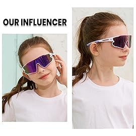 DUCO Kids Sunglasses Youth Baseball Sun Glasses Lightweight TR90 Frame UV400 Sports Cycling Shades for Boys Girls DK268
