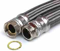 Panzerschlauch 1 AG X 1 ÜM Bogen - Für Heizung Und Wasserinstallation DN25