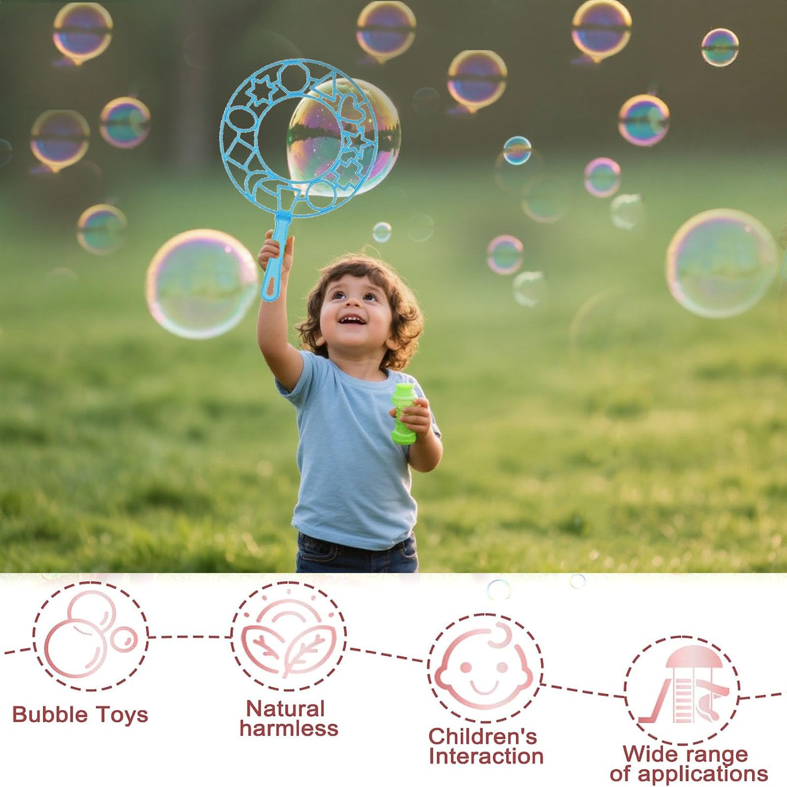 Sylbx Mega-Seifenblasen-Set – 31 Stücke Für Riesenspaß | Große Blasen, Bunte Stäbe, DIY-Spielzeug Für Kindergeburtstage & Gartenpartys