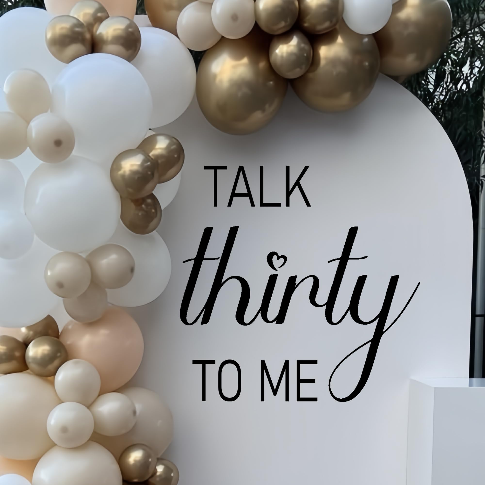 CIEQR Talk Thirty to Me Decal - 30th Birthday Party Decorations Supplies Sticker, Happy 30th Birthday Decal for Backdrop, Balloon Arch...