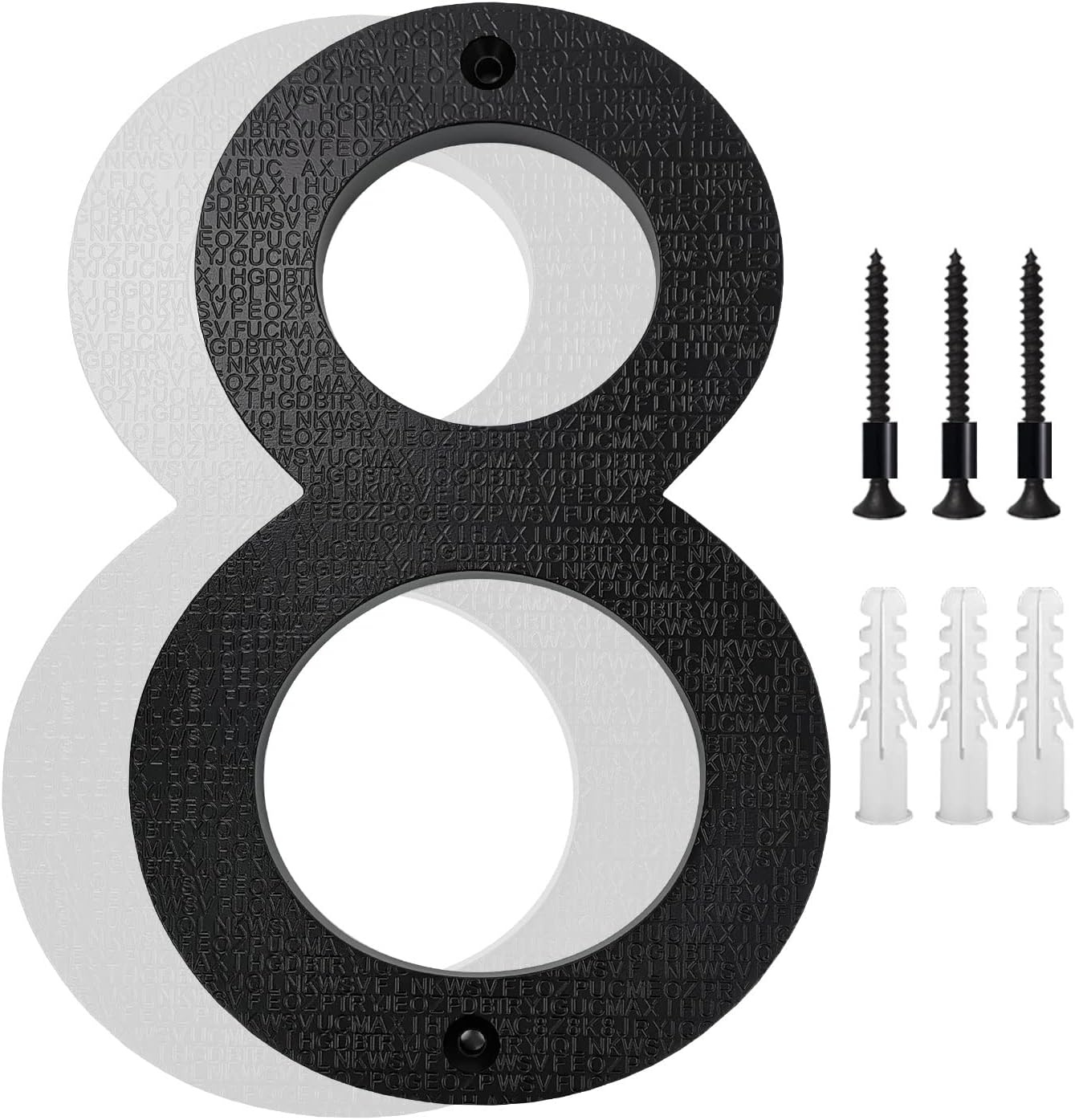Amazon.com: 8’’ Modern Floating House Numbers for Outside, Large Black ...