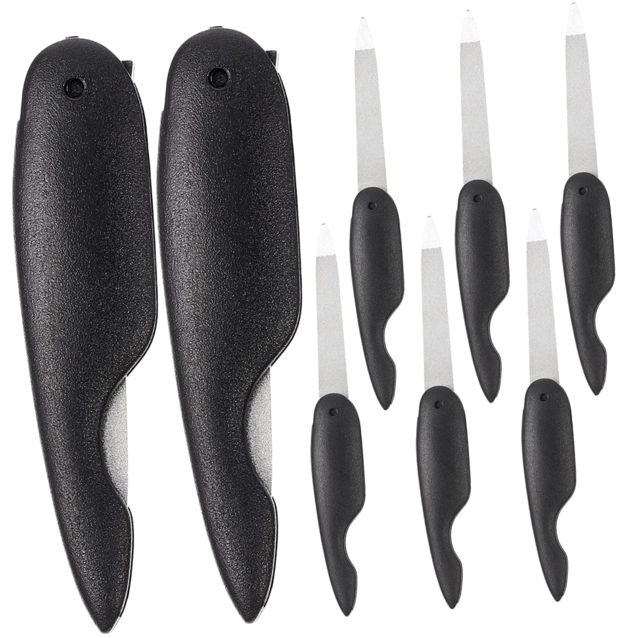 Mikinona 5 Set Di Lime Per Unghie Portatili Per Manicure Piccole Lime Per Unghie in Metallo Per Lucidare Le Unghie Strisce Di Lime Per Unghie Con Stampa Bifacciale Per Donne 8 Pezzi * 5