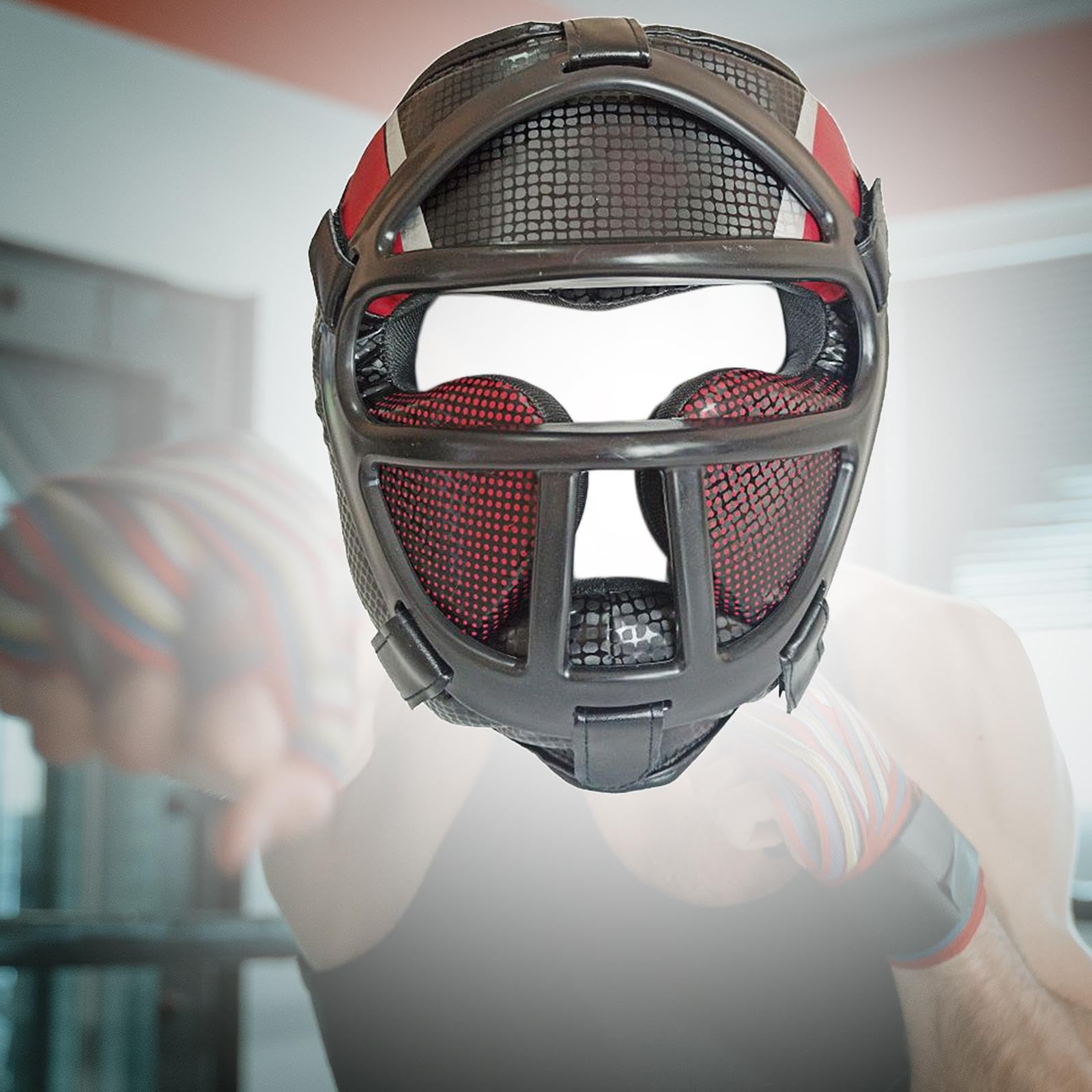 Casco Karate in Materiale Eva Robusto Comodo da Indossare Protegge L'Intera Testa Garantisce Comfort E Adatto per Allenamenti