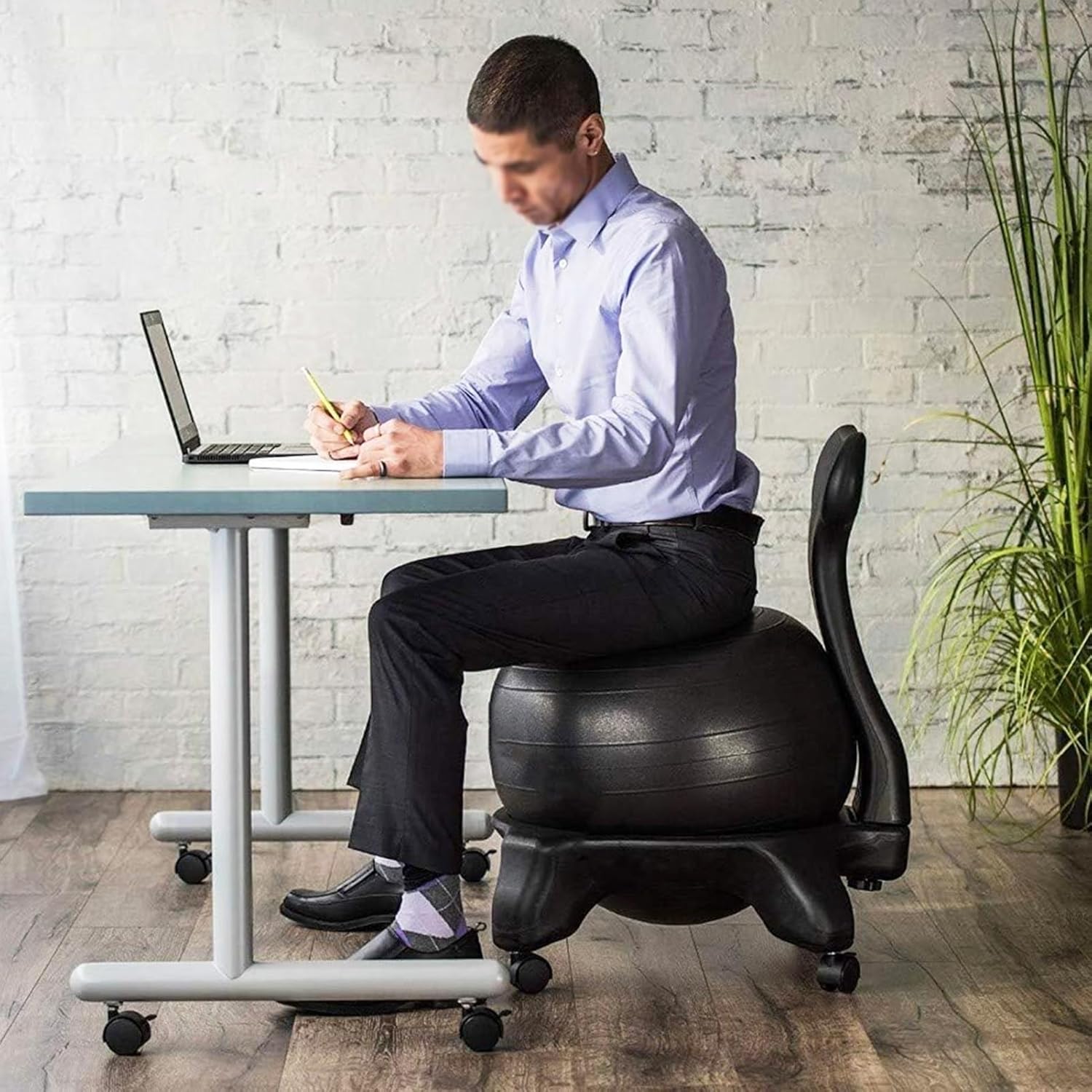 Bosu Ball Using Exercise Ball As Desk Chair Gym Ball Instead Of