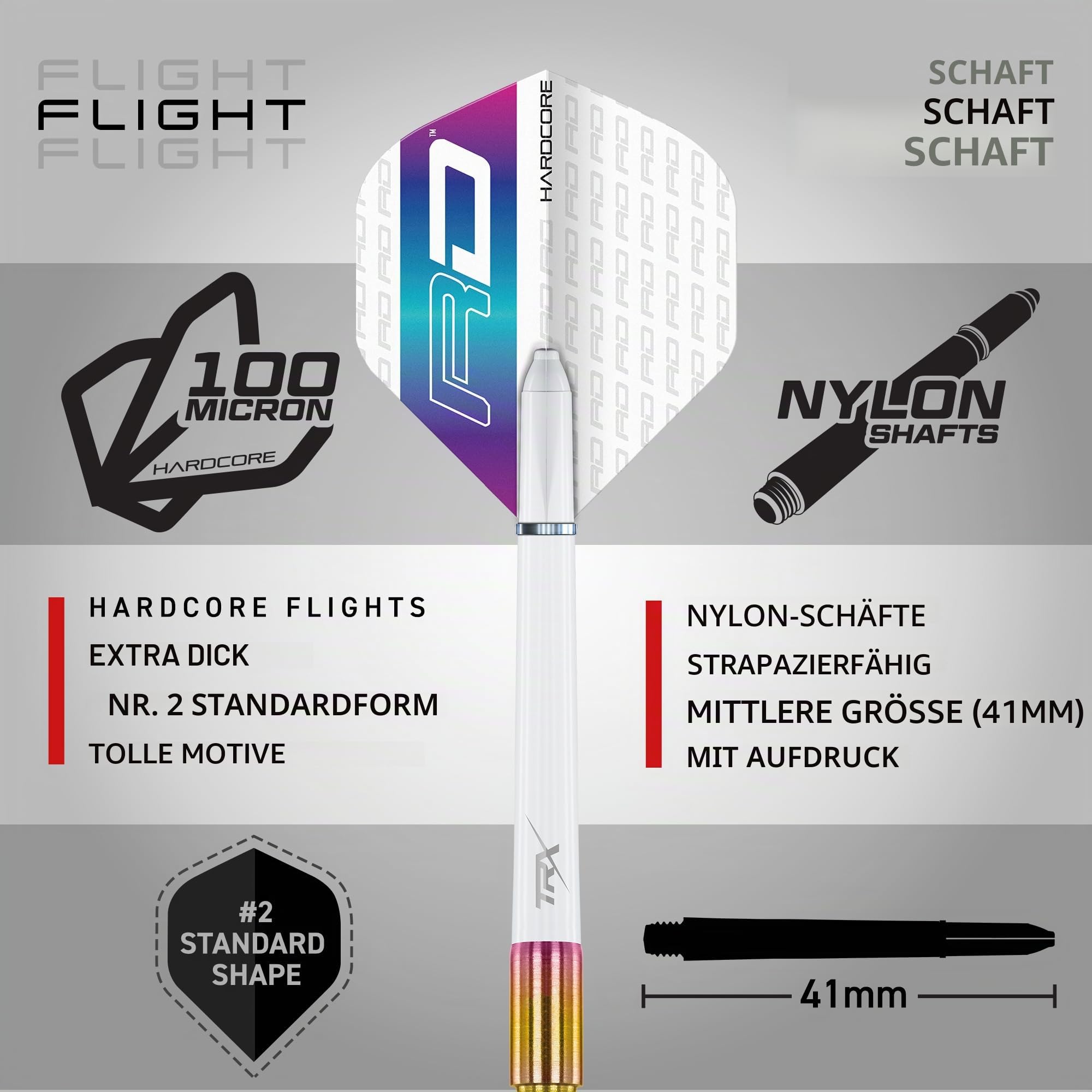 RED DRAGON Darts - Javelin Spectron - 85% Wolfram - Professionelles Dartpfeile Satz mit Flüge & Schäften - Erhältlich in Weiche Spitze 18g Fass/20g Volles Gewicht und Metallspitze 20g, 22g, 24g & 26g
