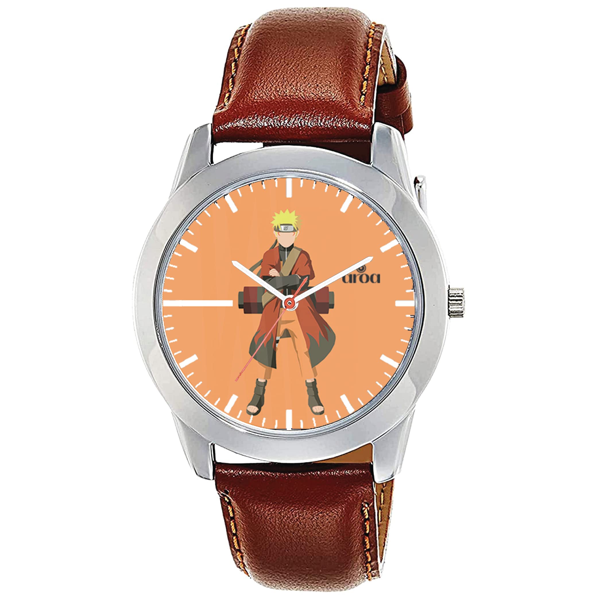 AROA Watch New Watch for Naruto Sage Mode Steel Metal Type Analog Brown Strap Watch Orange Dial for Men Stylish Watch for Boys (B0BZCMNC52) Amazon Price History, Amazon Price Tracker