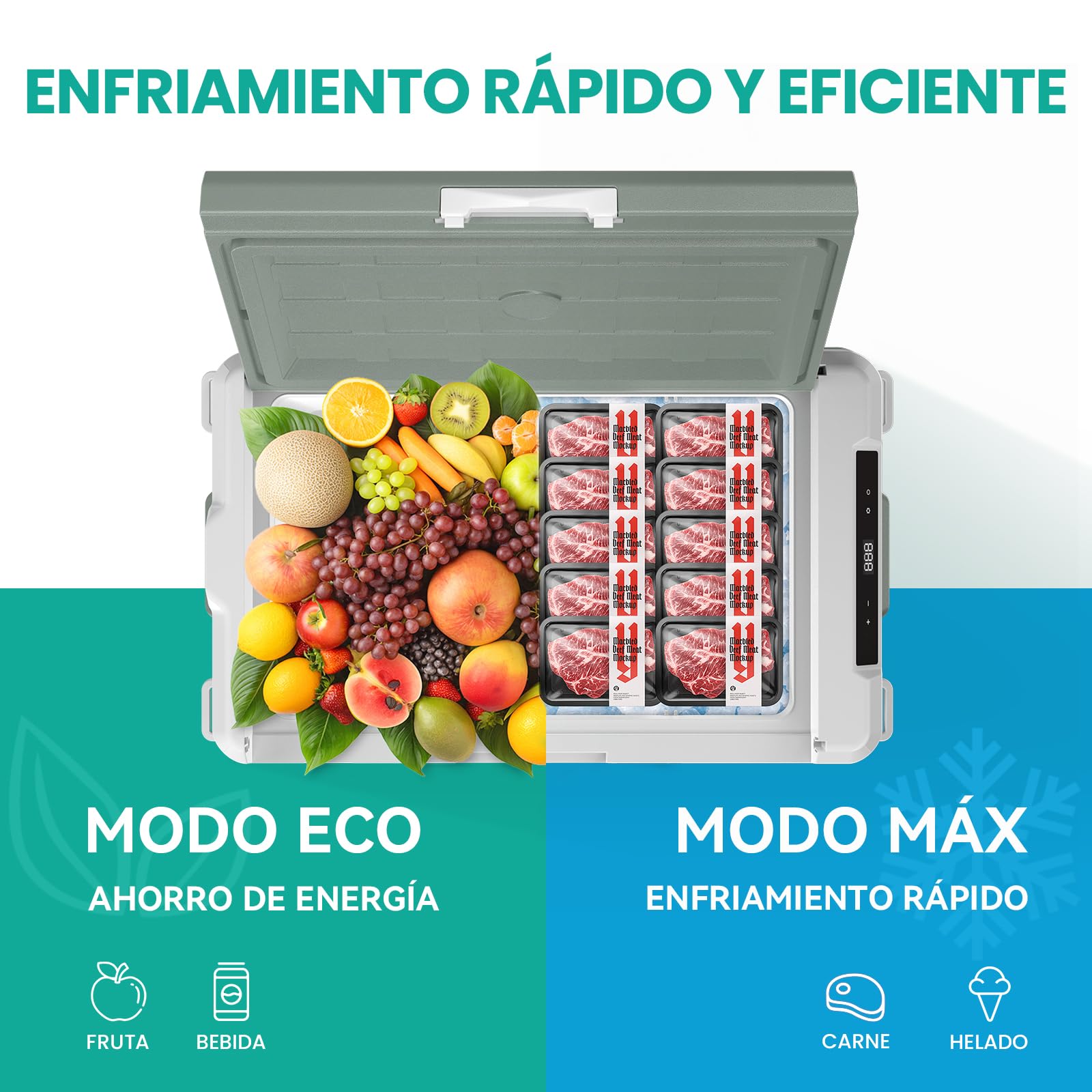 Alpicool GC30 Nevera Portátil Eléctrica 29L, 2026 de Nevera de Coche 12V /24V DC, 20°C a -20°C Nevera Compresor, Refrigerador de Coche para Hogar,Camping,Viajes,Automóvil,Bandeja de Hielo Incluida
