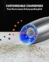 Vista 7 de FORLIM Gravity - Juego de molinillo eléctrico de sal y pimienta, recargable por USB, capacidad grande de 9 onzas, molinillo de sal, molienda