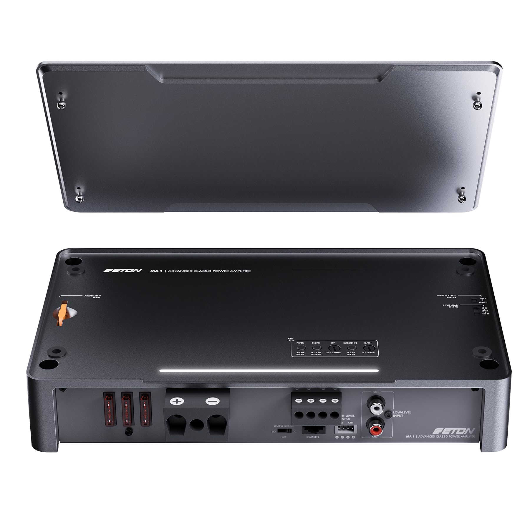 ETON MA 1 – kompakter 1 Kanal Verstärker, leistungsstarke Mini Subwoofer Endstufe für Autos und Reisemobile, Class D Monoblock mit 1 x 690 W