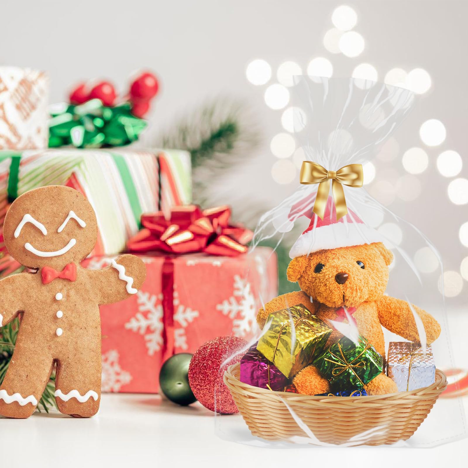 Confezione da 24 cestini ovali in plastica, piccoli cestini per frutta e pane per la conservazione degli alimenti, contenitori vuoti per regali di Pasqua, cestini da portata per casa, cucina