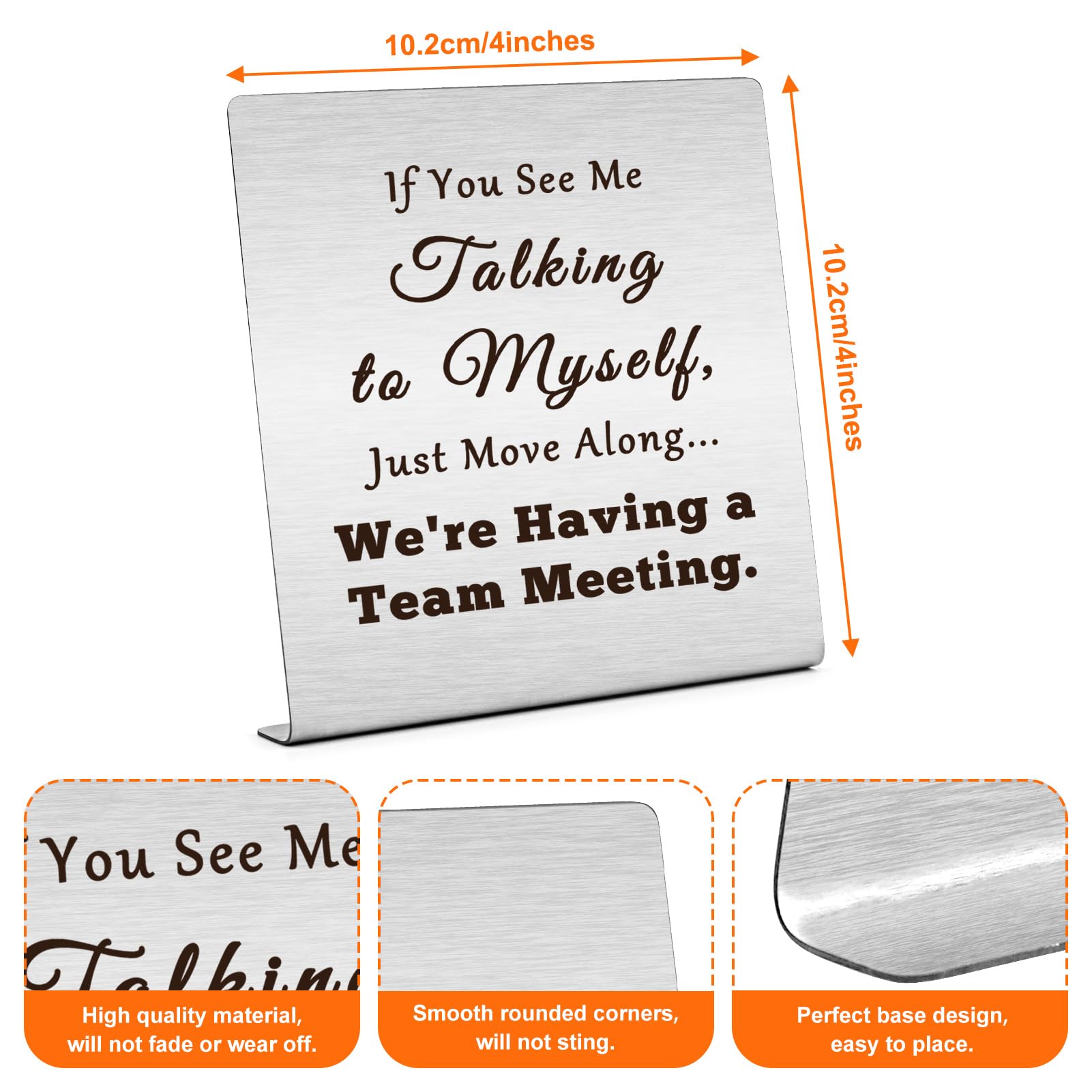 If you see me Coworker Gifts for Women Men Funny Office Desk Decor Sign Humorous Gifts for Colleagues Positive Office Desk Decor Inspirational Gifts for Friends Motivational Home Office Desk Decor - Image 2